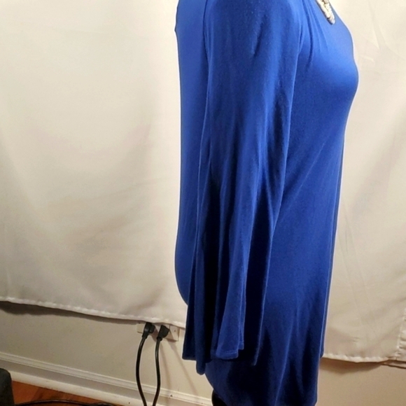 Ella Moss Blue Tunic with Belle sleeve Size Small New with tags - Picture 9 of 16